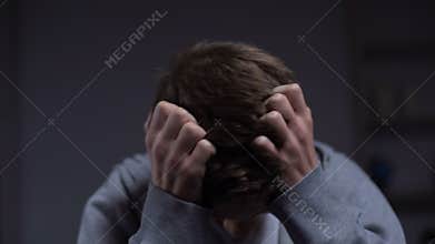 Teen criminal feeling guilty regretting about committing crime, juvenile justice