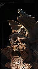 Dragon sculpture in black