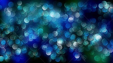 Blue bokeh background created by neon lights. 4K
