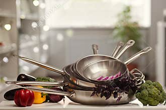 Kitchen utensils shop advertisement cooking