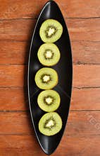 Close up of fresh kiwi fruit