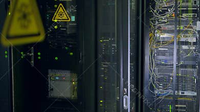 Supercomputer. Electronic technology concept.