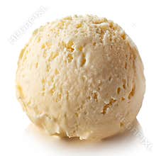 Vanilla ice cream ball