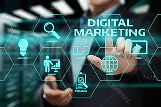 Digital Marketing Content Planning Advertising Strategy concept