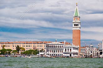 St Marks Square seen from the Grand Canal on a summer day In Venice