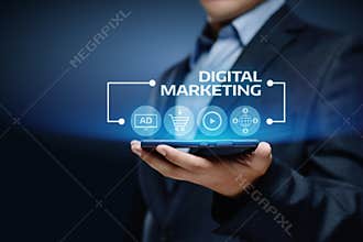 Digital Marketing Content Planning Advertising Strategy concept