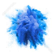 Paint powder green color explosion particle dust cloud splash abstract texture background