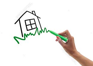 house and grass