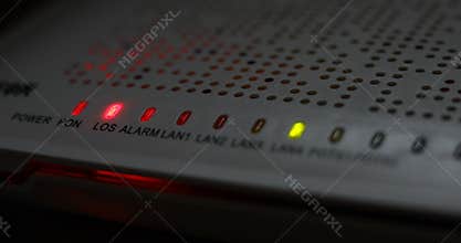 Modem router equipment internet connection lost from server