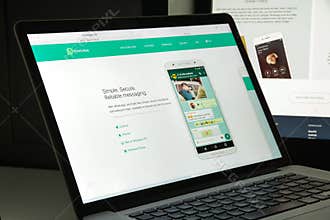 Milan, Italy - August 10, 2017: Whatsapp website homepage. It is