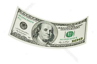 One Hundred Dollar Bill Isolated