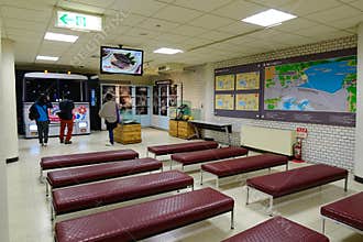 Waiting room at bus station in Nagano, Japan