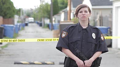 Young cop in an alley 1080p hd