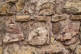 Medieval castle messy stone wall