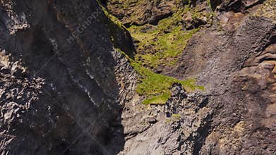 Basalt clif on Reynisfjara beach near Vik, Icealnd