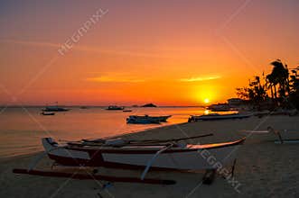A simply stunning sunset over Malapascua Island, Cebu, Philippines