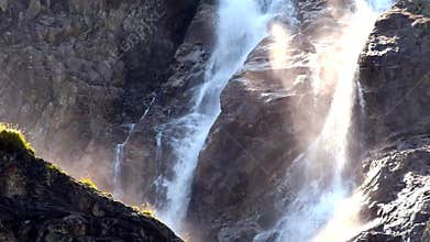 Clear drinkable water from mountain stream