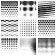 Halftone dots pattern set