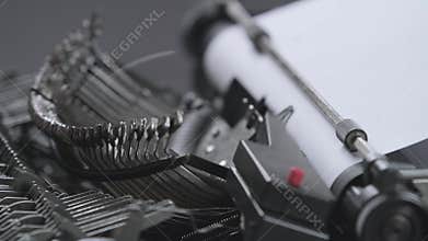 Typing a film script or a book on a vintage typerwriter