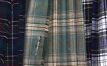 Tartan kilts come in many colors and patterns
