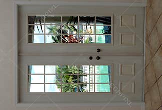 Closed French doors