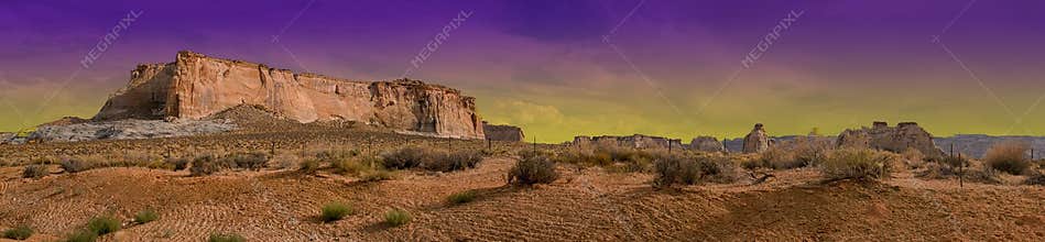Glen Canyon Arizona Desert Purple Haze Sky