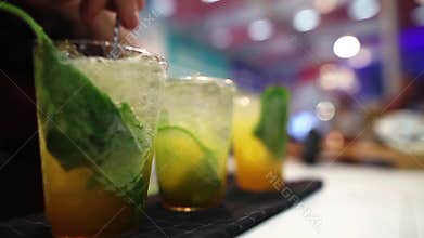Bartender preparing refreshments in a nightclub