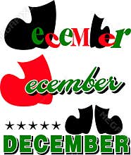 Month of December text
