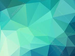 Green color geometric mosaic background