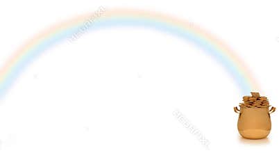 Pot of gold and rainbow