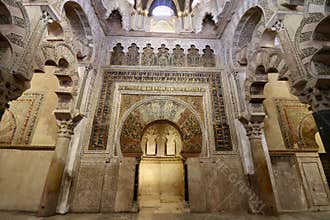 Inside of the Cathedral in Cordoba, Andalusia, Spain
