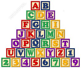 Wooden Alphabet Blocks/eps