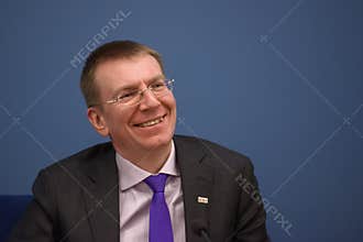 Latvian minister of Foreign Affairs Edgars Rinkevics