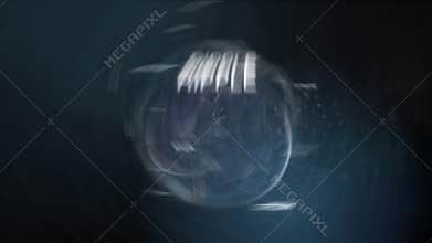 Futuristic bitcoin,ethereum,litecoin, ripple,neo,cash cryptocurrency words cloud blue modern animation loop. 3D