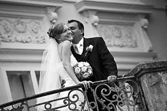 Wedding couple retro