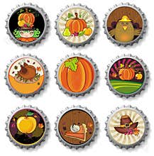 Thanksgiving bottle caps