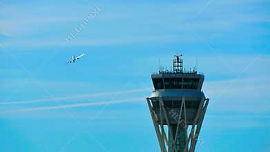 Barcelona Airport Radar Traffic Control Tower