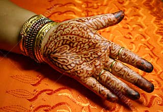 Palm with Henna design