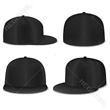 Mock-up Set of 4 Black Cap Hip Hop