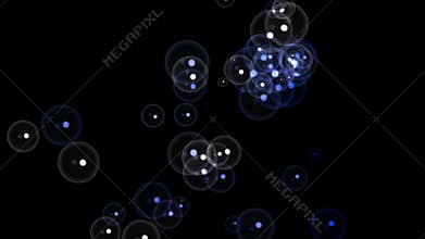 4k Bubble gas ball art particle background,clean balloon blister underwater.