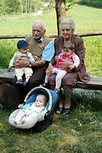 Grandparents with grandchildren
