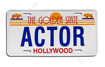 Actor license plate