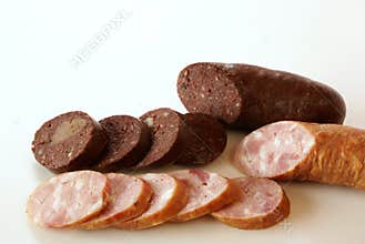 Blood pudding and kielbasa