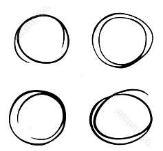 Hand drawn circle sketch set doodle. Pencil line vector.Hand drawn circle line sketch set. Vector circular scribble doodle round c