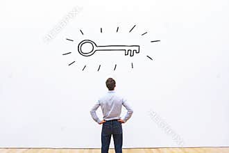 Key to success, business opportunity concept