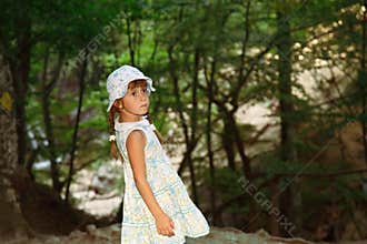Little girl in the forrest