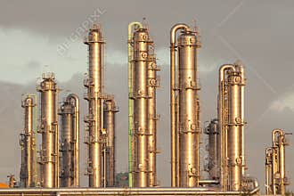 Oil refinery industry distillation pipelines