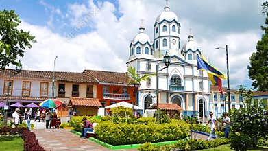 Central square Filandia Colombia
