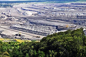 Brown coal open cast mining