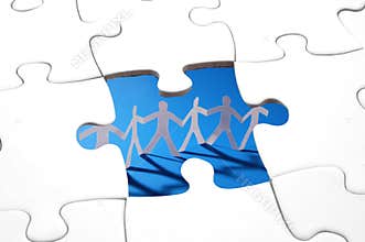 Puzzle and teamwork